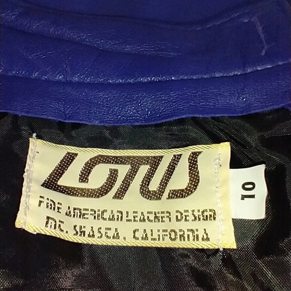 VINTAGE PURPLE LOTUS LEATHER SKIRT - Picture 5 of 7